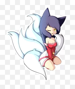 Ahri The Nine-Tailed Fox - Cute League Of Legends Fan Art Ahri ClipartFlare.com 