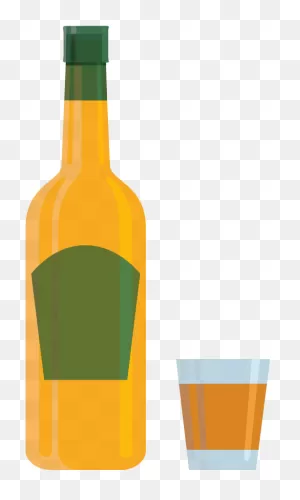 Whisky Vodka Wine Cocktail Liqueur - Cartoon Alcohol Bottle Png ClipartFlare.com 