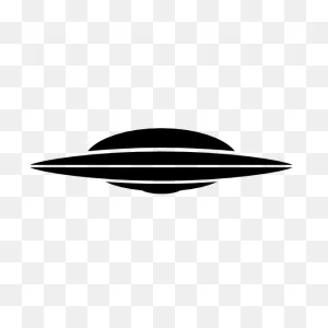 Flat Alien Spaceship Sticker