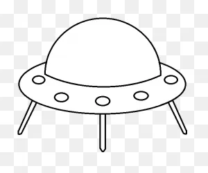 Space Ship Clip Art Black And White - Alien Spaceship Clipart ClipartFlare.com 