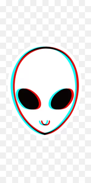 Alien Head In 3D Anaglyph Style | Alien Drawings, Alien Tattoo ClipartFlare.com 