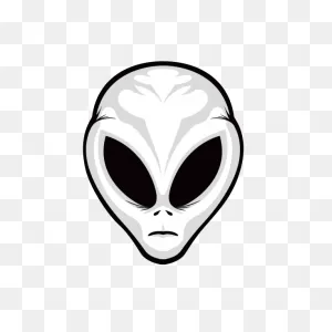 Printed Vinyl Alien Head | ClipartFlare