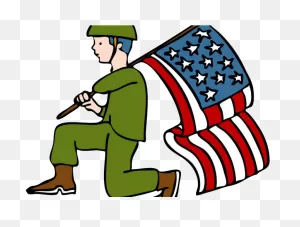 Download Soldiers Clipart American Soldier - Soldier Holding Flag ClipartFlare.com 