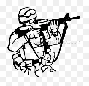 Simple Soldier Clipart Black And White - American Soldier Easy ClipartFlare.com 