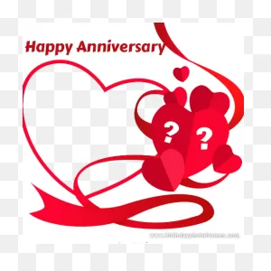 Happy Anniversary Card With Name Alphabet And Photo Image