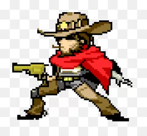 Overwatch Mccree Pixel Spray Clipart - Full Size Clipart (#1419223 ClipartFlare.com 