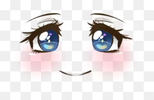 Download Cute Face Smile Blush Blueeyes Anime Animegirl Manga ClipartFlare.com 