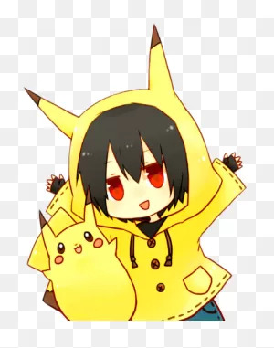 Download Pokemon Pikachu Chibi Anime Boy Cute Tumblr Hoodie - Red ClipartFlare.com 