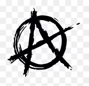 Black And White Anarchy Symbol Clipart - Full Size Clipart ClipartFlare.com 