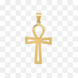 Gold Ankh Cross Pendant