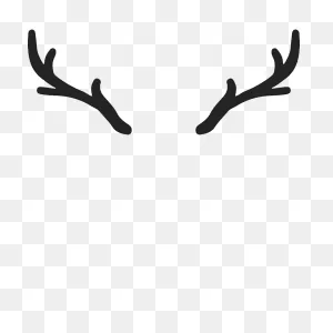 Small Antlers Rubber Stamp