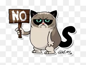 Grumpycat By =Mekki On  #grumpycat #fanart Grumpy Cat ClipartFlare.com 