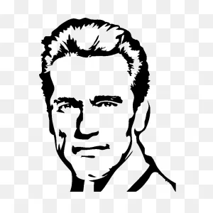 Wall Decal Arnold Schwarzenegger Portrait
