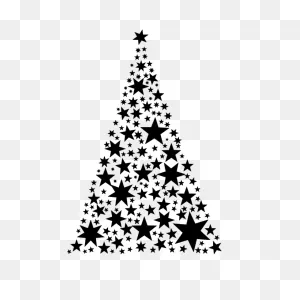 Adhesivo Decorativo Árbol Navidad Estrellas