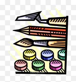 Art Supplies Royalty Free Vector Clip Art Illustration -Vc012442 ClipartFlare.com 