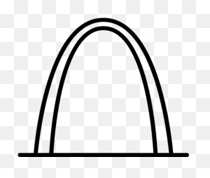 St Louis Arch Drawing At Paintingvalley - St Louis Arch Line Art ClipartFlare.com 