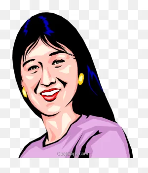 Japanese Girl Royalty Free Vector Clip Art Illustration - Asian ClipartFlare.com 