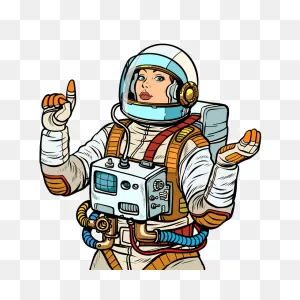 Lady Astronaut Clipart Transparent - ClipartFlare