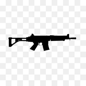 Machine Gun Silhouette 2 By Septianbkp | Free PNG-WebP