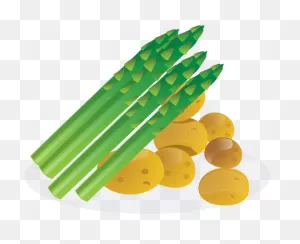 Asparagus And Potaoes | Public Domain Vectors