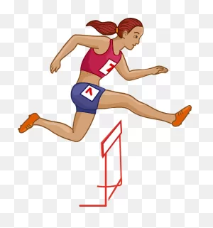 Track And Field Athlete Clipart - 100 Metres Hurdles - Png ClipartFlare.com 