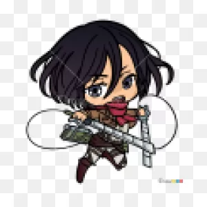 How To Draw Mikasa Chibi, Attack On Titan