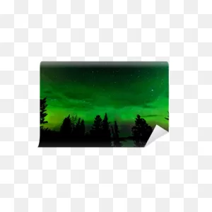 Green Glow Of Northern Lights Or Aurora Borealis Wall Mural • Pixers ClipartFlare.com 