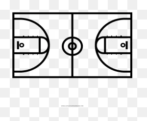 Basketball Court Coloring Page - Basketball Court Diagram Clipart ClipartFlare.com 