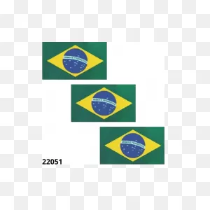 Etiqueta Bandeira Do Brasil 22059 C/10Und