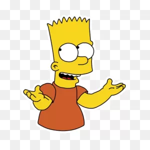 Bart Simpson I Dunno Sticker - Sticker Mania