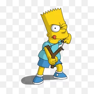 Bart Simpson Playing Transparent Png - Stickpng
