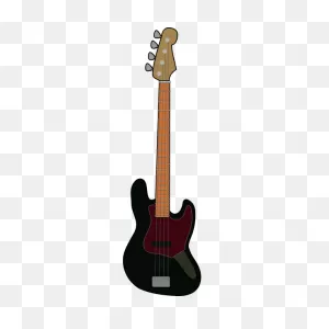 Bass Guitar Vector Illustration | Free PNG-WebP