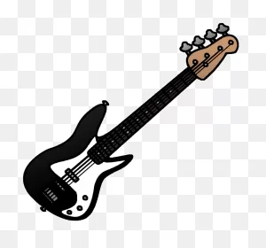 Jumping Bass Clip Art - Bass Guitar Clip Art - Png Download - Full ClipartFlare.com 