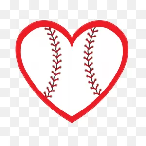 Custom Baseball Heart With Your Colors Magnet