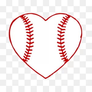 I Love Baseball - Baseball Heart T-Shirt