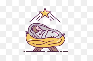 Baby, Jesus, Manger, Christmas Free Icon Of Glyph Color Christmas