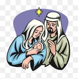 Holy Family - Mary Joseph And Baby Jesus Clipart - (396X400) Png ClipartFlare.com 