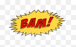Bam Comic Book Sound Effect No Background - Onlinelabels Clip Art