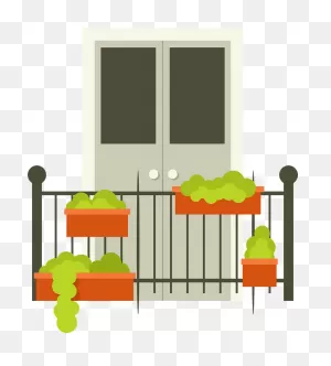Balcony With Plants Clipart. Free Download Transparent .png ClipartFlare.com 