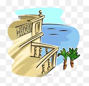 Balcony View Royalty Free Vector Clip Art Illustration -Arch0534 ClipartFlare.com 