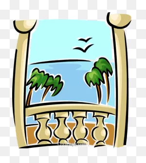 View From Balcony Royalty Free Vector Clip Art Illustration ClipartFlare.com 