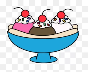 Banana Split With Sprinkles Clip Art - Banana Split With Sprinkles ClipartFlare.com 