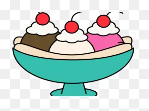 Banana Split Clipart Transparent - Ice Cream Sundae Clipart | Full ClipartFlare.com 