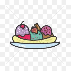 Banana Split Clipart Transparent - Vector Graphics - Png Download ClipartFlare.com 