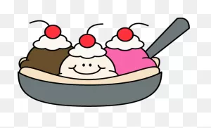 Cute Banana Split Clip Art - Cute Banana Split Clip Art Image