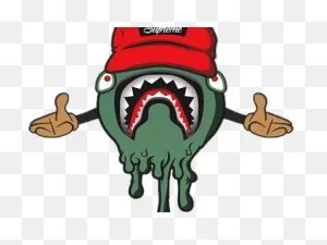 Download Hd Toons Clipart Bape - Supreme Bape Shark Logo ClipartFlare.com 