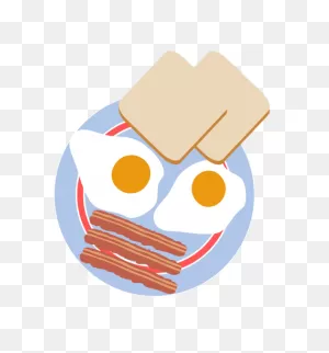 Eggs With Toast And Bacon | Public Domain Vectors