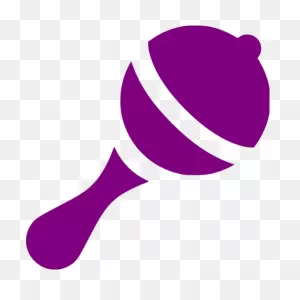 Purple Rattle Icon - Free Purple Baby Icons