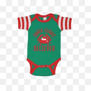 Santa Claws Believer (Green & Red) / Baby Onesie