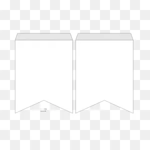 Swallow Tail Pennant Banner Template | Free PNG-WebP